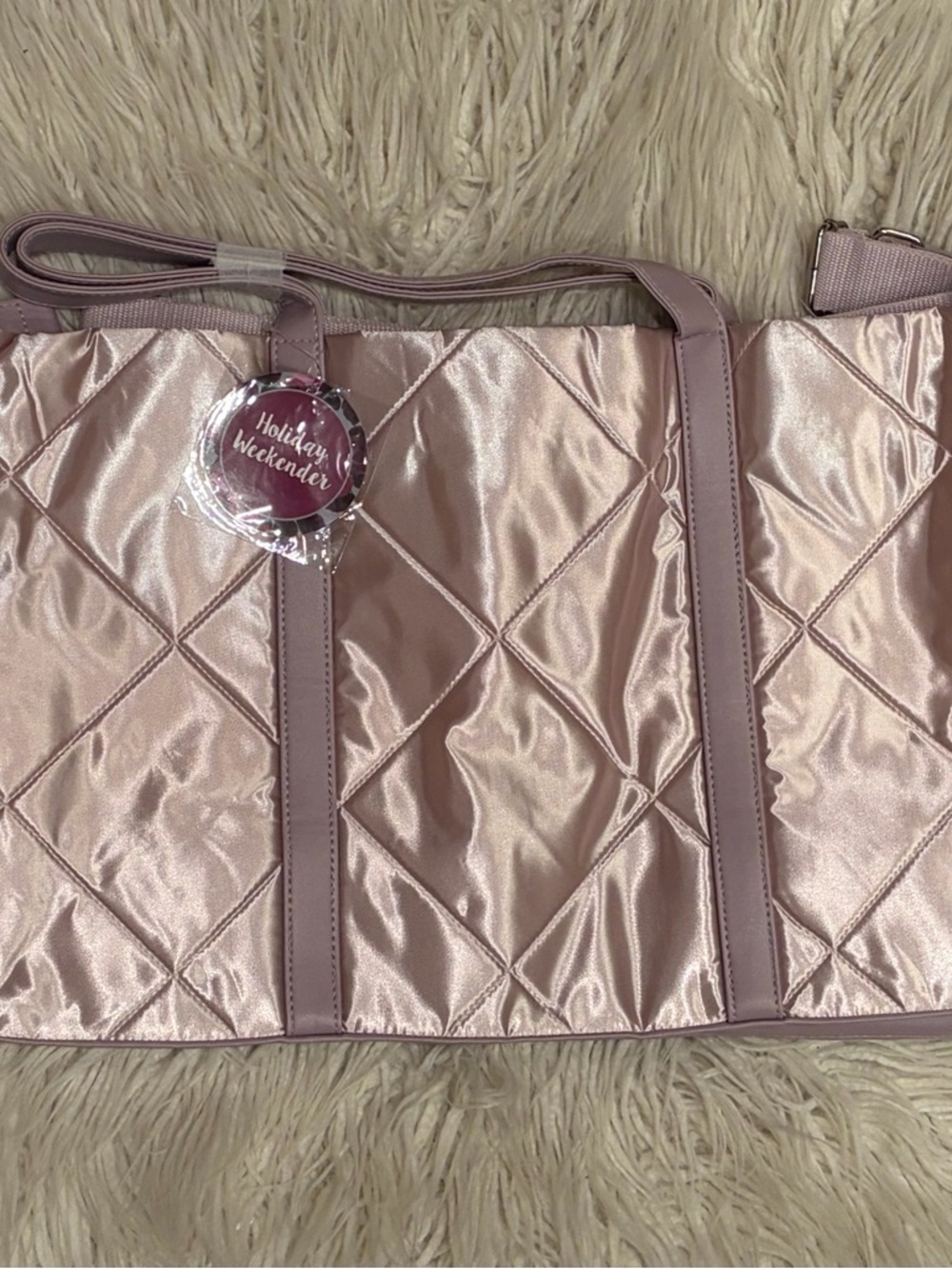 Holiday Weekender Quilted Tote duffel Bag